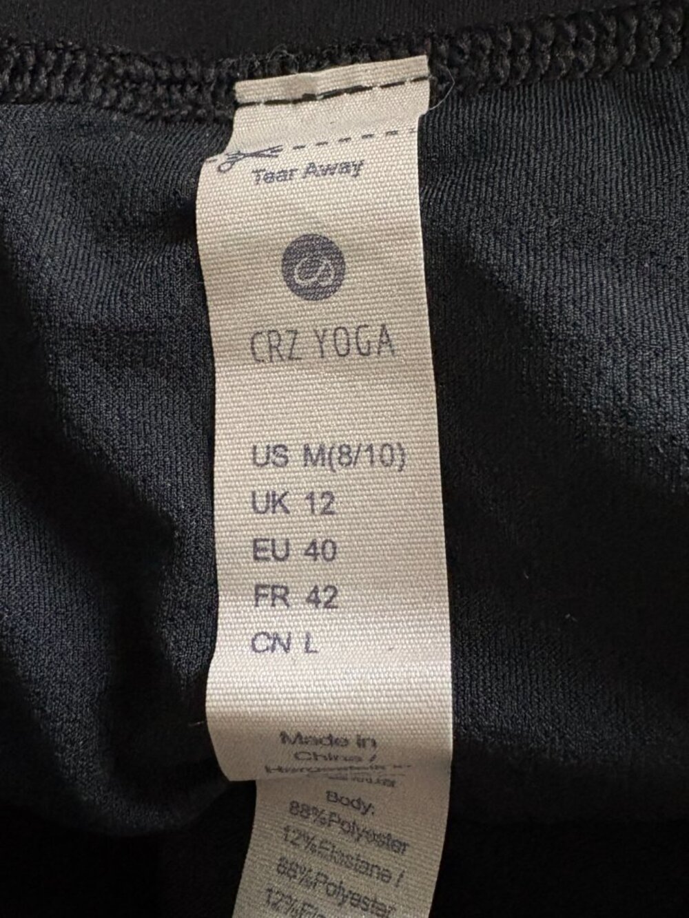 CRZ YOGA Women's Black Quick-Dry Running Shorts Lined Zip Pocket Athleisure M - Picture 6 of 6